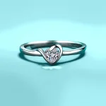 bague Moissanite en argent