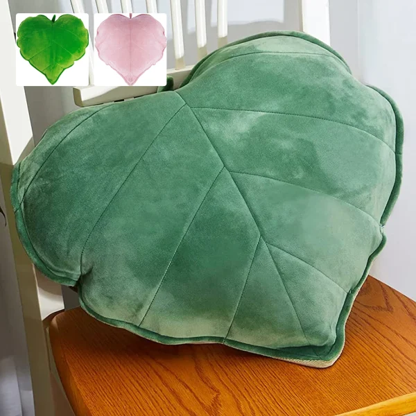 coussin décoratif coeur feuille