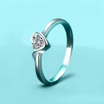 bague 0.3ct cœur Moissanite