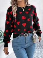 pull femme cœur