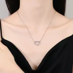 pendentif coeur Moissanite