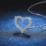 collier coeur luxe Moissanite