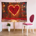 décoration murale coeur romantique