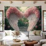art mural ailes d'ange coeur