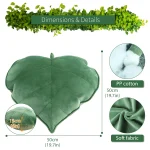 coussin coeur feuille confort