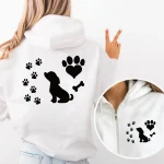 Sweat capuche chien coeur patte
