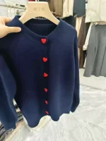 élégance cardigan coeur