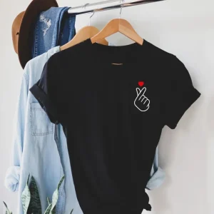 T-shirt coeur coréen symbol
