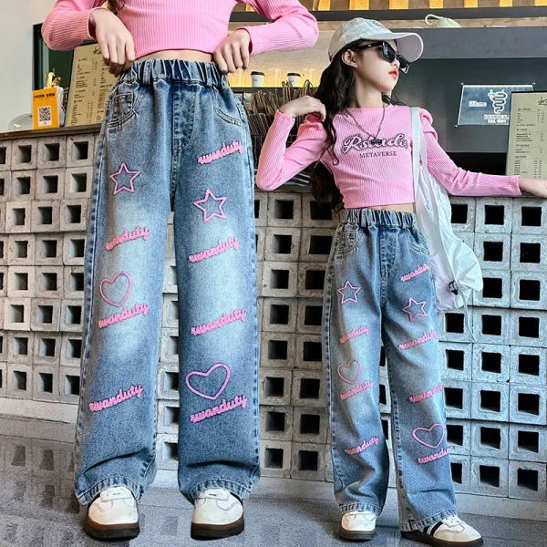 jeans enfant broderie étoile