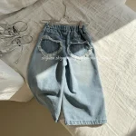 pantalon enfant motif coeur