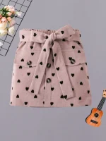 superbe jupe coeur ceinture tissus