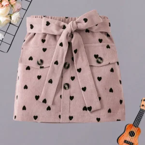 superbe jupe coeur ceinture tissus