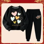 sweatshirt et pantalon pastel coeur
