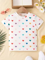 haut graphique coeur multicolorfille