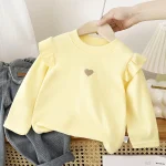 T-shirt fille tendance cœur