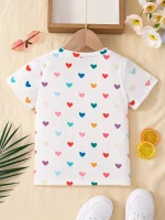 vêtement enfant coeur multicolorfille