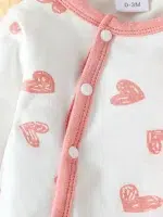 ensemble bébé coton coeurs