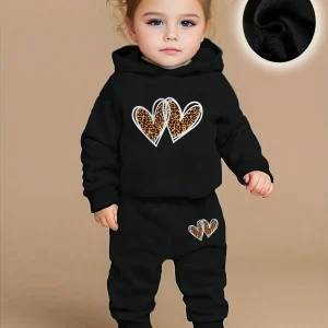 Ensemble sport bébé coeur entrelacés