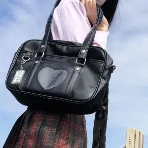 Sac style japonais coeur transparent