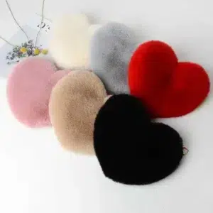 Sac à main coeur amour peluche douce