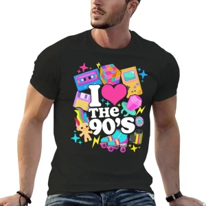I Love The 90's Retro T-Shirt homme coeur