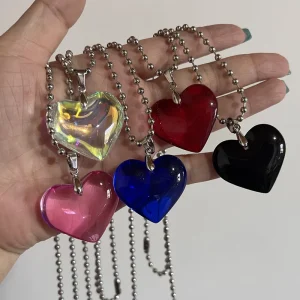 Collier gros coeur gothique Steampunk