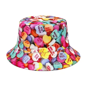 Bob coeur bonbons multicolor réversible