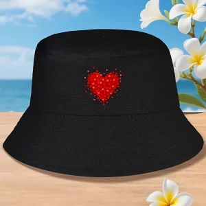 Bob milles coeurs noir et rouge
