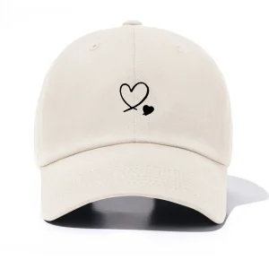 Casquette de baseball femme grand et petit coeur
