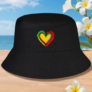 Chapeau Bob homme coeur africain noir