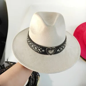 Chapeau Vintage unisexe ceinture cour diamants