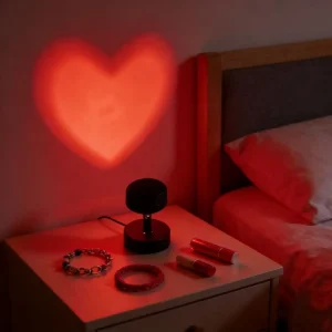 Petite veilleuse projecteur coeur