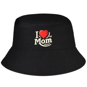 CHapeau Bob coeur I Love My Mom Vintage