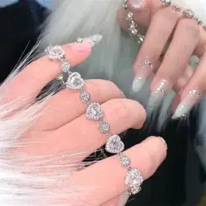 Bracelet coeur cristal et argent sterling 925, rose ou blanc